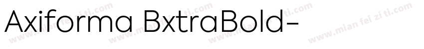 Axiforma BxtraBold字体转换